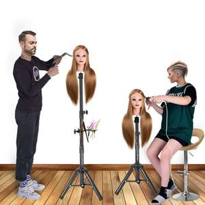 Mannequin Head Canvas Head <span class=keywords><strong>Tripod</strong></span> Với Khay Nhiệm Vụ Nặng Nề Tóc Giả Đứng <span class=keywords><strong>Tripod</strong></span> Cho Tóc Giả Làm Thẩm Mỹ Làm Tóc Thực Hành - Product Image 1