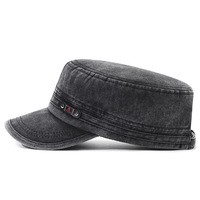 Nuevo Sombrero Lavado Hecho de Tela de Algodón Antigua, Gorra Plana de Pico de Pato para Otoño e Invierno, Sombrero Transpirable para Exteriores con Efecto Desgastado