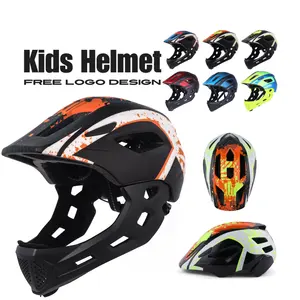 Honortour Jongens En Meisjes Sport Kind Helm Verwijderbare Kin Pad Kids Scooter Rolschaatshelm Met Verlichting