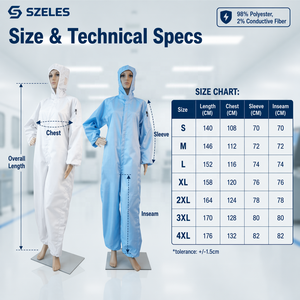 Combinaison pour salle blanche de classe GMP Combinaison antistatique autoclavable Vêtements pour répondre aux normes GMP Combinaison pour salle blanche fabriquée en Chine - Product Image 4