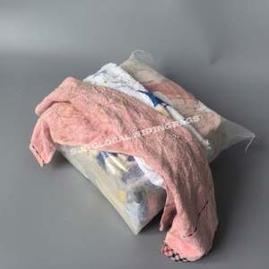 Serviettes en coton pur super absorbantes, lavettes colorées recyclées, chiffons colorés recyclés - Product Image 1