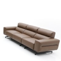 Canapé en cuir de luxe léger, en métal, avec éponge haute densité, style moderne occidental, modulaire, pour réception, bureau, salle d'attente