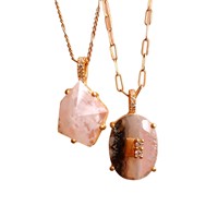 Pendentif en laiton plaqué or 18 carats, multicolore (rouge, blanc, marron, vert), en cornaline, pour DIY, en forme de cœur, carré ou goutte d'eau
