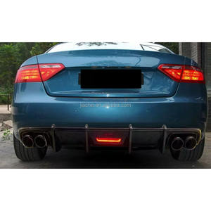 Diffusore Labbro Paraurti Posteriore in Fibra di Carbonio con Luce per Audi <span class=keywords><strong>A5</strong></span> Standard Coupé 2008-2011 Protezione Paraurti Posteriore in FRP - Product Image 3