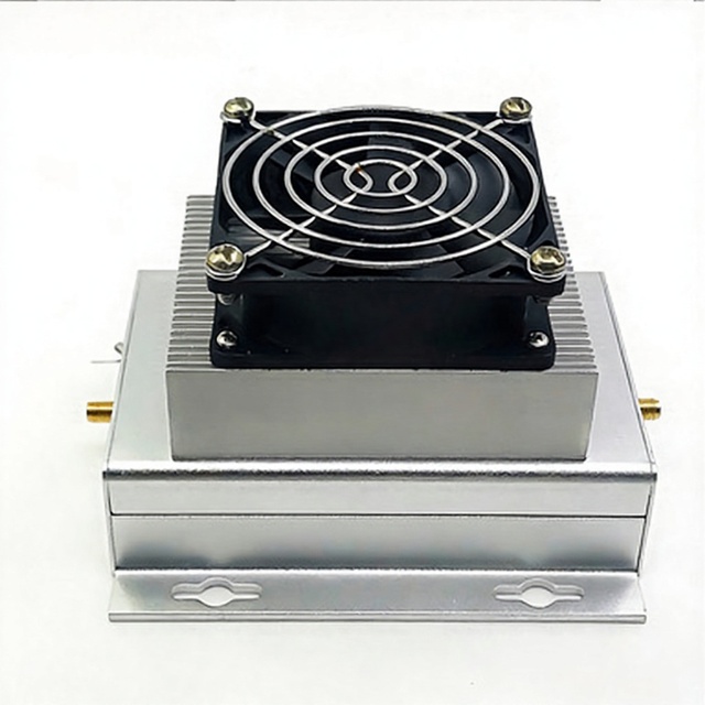 80W High-Power 433MHz RF Power Amplifier with Heat Sink for Walkie-Talkie Range Extension (400-470MHz)