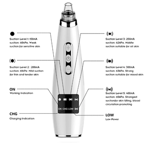USB-C Vacuum Blackhead Remover Handheld Electric Suction Facial Nose <b>Pore</b> <b>Cleaner</b> for Home Use - Product Image 6