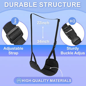 <span class=keywords><strong>Hamac</strong></span> de voyage pour les pieds en avion noir, parfait pour se détendre, longueur réglable, <span class=keywords><strong>hamac</strong></span> de travail essentiel pour se détendre, repose-pieds pour voyage en avion - Product Image 3