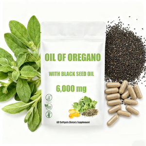 Minyak Superfood dari Oregano & 60 Kapsul minyak biji hitam Softgels 100% suplemen herbal meningkatkan kekebalan murni - Product Image 1