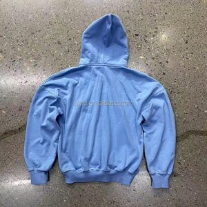 เสื้อฮู้ดซิปแบบมีฮู้ดพิมพ์โลโก้ตามสั่งขายส่ง ทรงโอเวอร์ไซส์ ไหล่ตก ผ้าเฟรนช์เทอร์รี่ ซิปยาวเต็มตัว - Product Image 3