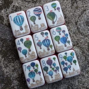 Tuiles de Mahjong Américaines à Coins Arrondis pour Enfants, Design Gravé 7 Couches, Thème « Marche avec moi » - Product Image 3