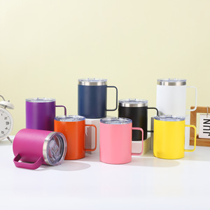 Cross-border <b>Hot</b>-selling 14oz Portable High-value 304 Stainless Steel Insulated Mug With Handle For Office Use - Product Image 1
