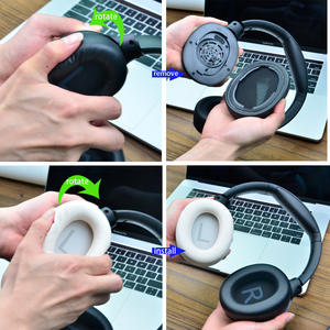 Coussinets d'oreille de remplacement Defean adaptés aux coussinets d'oreille protéinés de haute qualité QCY H3/H3 Lite / <span class=keywords><strong>TOZO</strong></span> HT2/HT 2 avec boucles - Product Image 4