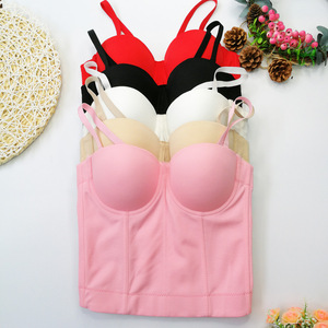 Push up <strong>Bralet</strong> Women's Corset Bustier Bra Night Club Party Long Sexy Cropped Top Vest Plus Size Tank Top - Product Image 2