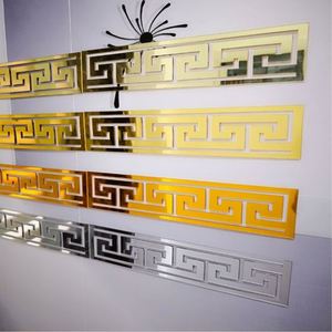 Venta al por mayor de adhesivos acrílicos autoadhesivos para decoración de paredes, molduras de esquina superior, líneas de cintura y zócalos. - Product Image 1