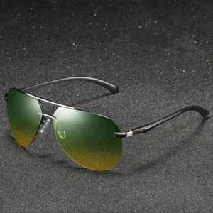 Lunettes de vision nocturne sans monture en métal, lunettes de conduite, lunettes de soleil polarisantes anti-éblouissement UV400 pour hommes - Product Image 4