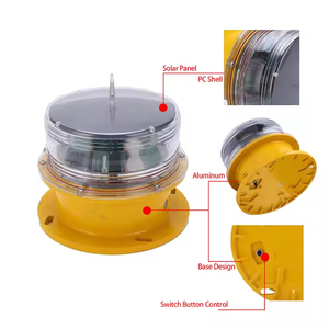 Giấy chứng nhận CE năng lượng mặt trời Powered máy bay cảnh báo ánh sáng tín hiệu giao thông ánh sáng năng lượng mặt trời Pharos - Product Image 3