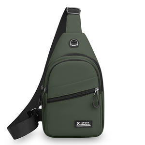 S Sport – sac de poitrine pour hommes, vert militaire, grande capacité, sac à bandoulière portable pour l'extérieur, sac à bandoulière pour cyclisme - Product Image 1