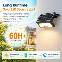 Projecteur solaire LED tout-en-un, haute luminosité, éclairage de sécurité extérieur, 3 CCT, IP65, étanche, garantie 3 ans, pour cour et patio