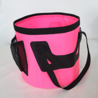 Sac seau imperméable en PVC personnalisé avec logo OEM, 20L 40L, léger, portable, pliable, pour la pêche, le camping et le lavage de voiture