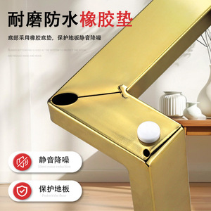 <b>Sofa</b> <b>Legs</b> Stainless Steel Gold Plated Heavy Duty Modern E038 Titanium Furniture Support <b>Legs</b> - Product Image 5