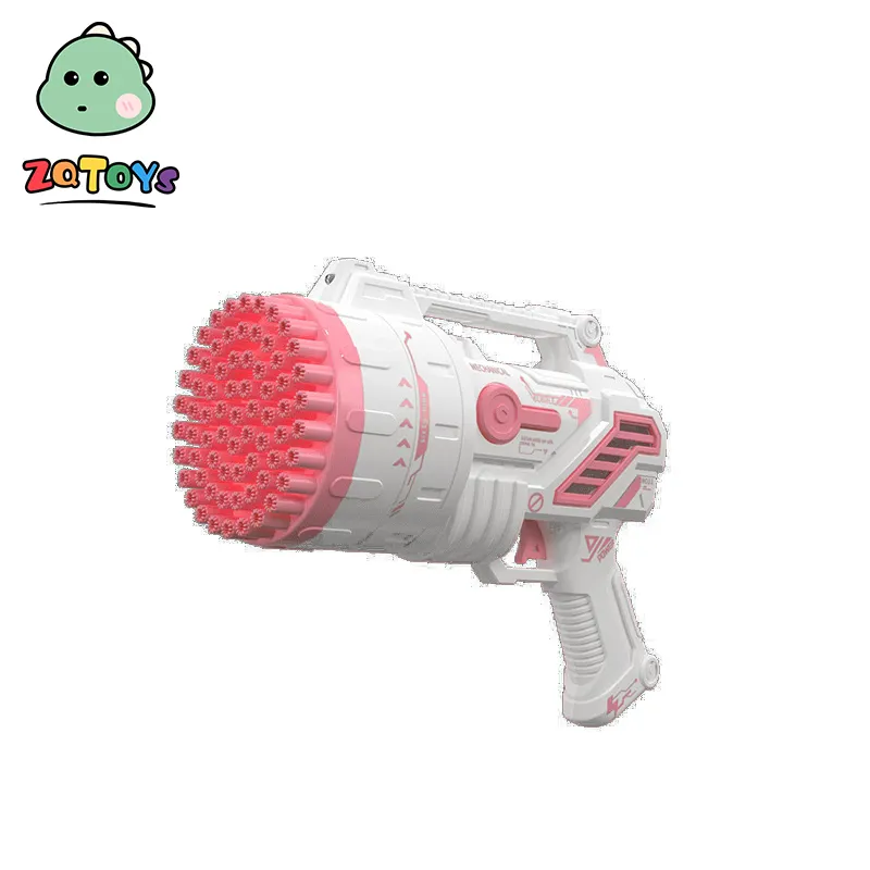 Zhiqu Toys Bubble Machine per bambini Gatling portatile in plastica per bambini Unisex ABS Bubble Gun Machine 69 fori pistola a bolle di sapone verde