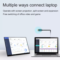 Monitor game kantor, Laptop layar sentuh IPS 13.3 inci 1080p FHD 60hz Anti sinar biru, Monitor game PC untuk ekstensi tampilan kantor