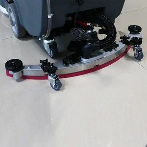 מקרצף ידני מכונת קרצוף רצפות חשמלית קטנה עם עיצוב חדש הפעלה קלה מברשות סיבוביות מכניות למחסנים