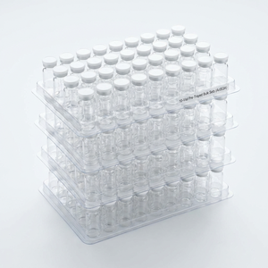 Industrial 10-Vial Pre-Trayed Bulk Storage Sets with Transparent Shrink-Wrapped Plastic Trays & 10ml Neutral Glass Vials - Product Image 1