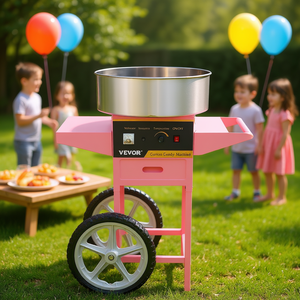 Machine à barbe à papa électrique commerciale 1000W bol en acier inoxydable rose cuillère à sucre tiroir pour la maison enfants anniversaire fête de famille - Product Image 2