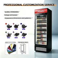 Congélateur commercial 500L à porte unique pour boissons, à froid direct, équipement de réfrigération domestique pour les magasins de proximité