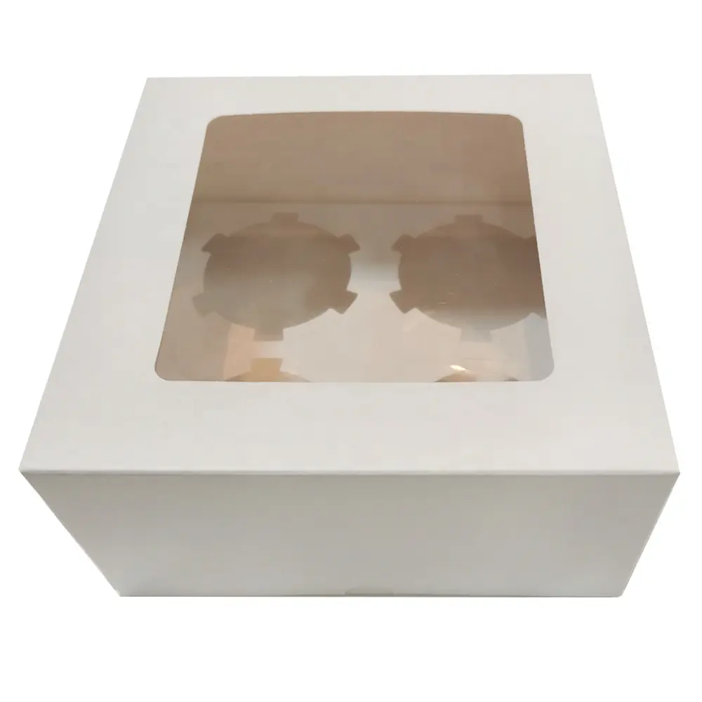 Cupcake Boxen Box Einzel halter Single Mini Großhandel Mix Muffin Bulk Geschenk Brownie Mit Einsätzen Fenster Cupcakes Box