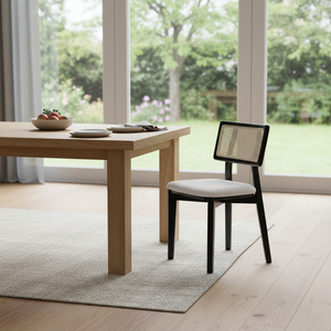 เก้าอี้รับประทานอาหารไม้ที่ทันสมัยพร้อมที่นั่งหุ้มเบาะ - Product Image 3
