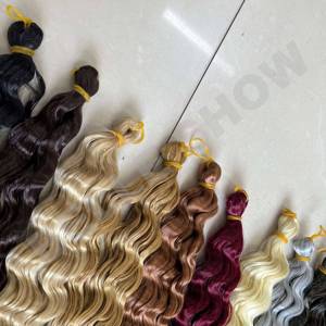 Extensiones de Cabello Sintético <span class=keywords><strong>Ondulado</strong></span> Profundo Estilo Boho Ondas Oceánicas de Alta Calidad al por Mayor para Trenzas <span class=keywords><strong>con</strong></span> Opciones Personalizables - Product Image 2