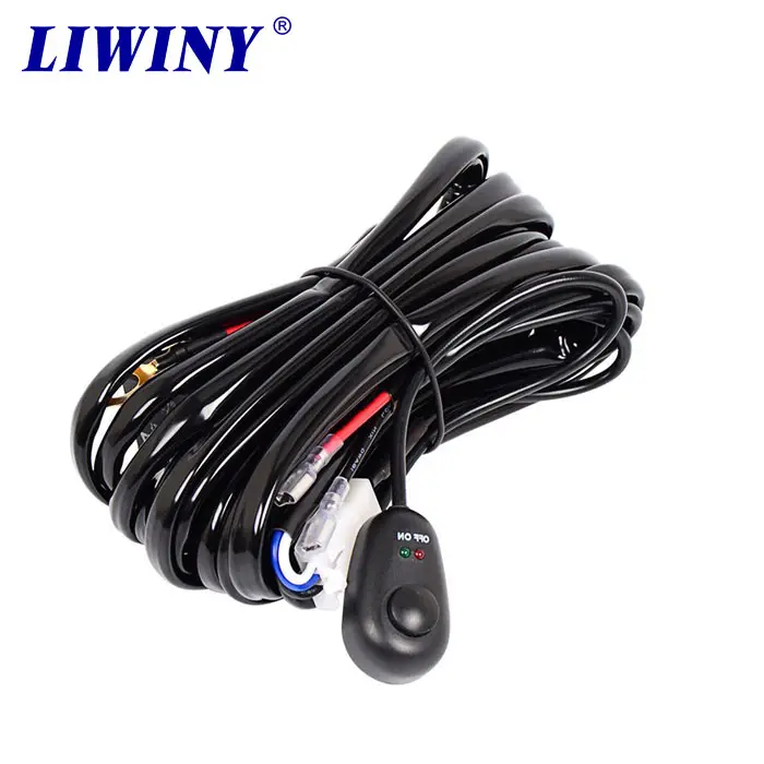 liwiny offroad LED Light Bar Wiring Harness Fuse 12V 40Amp Relay ON-OFF Waterproof Switch for J-eep SUV ATV