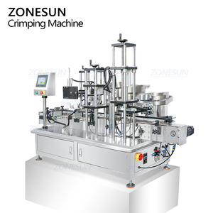 ZONESUN ZS-DTYG11U FEA15 automatique table corps brouillard parfum bouteille en verre métal pulvérisation bouchons collier anneau capsulage sertissage Machine - Product Image 6