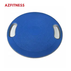 Custom Logo High Quality Plastic Round Exercise Fitness Stability Trainer Wobble Yoga Balance Board For Handle