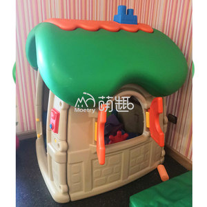 Moetry Little Plastic Playhouse para niños pequeños Indoor Playsets Casita De Juegos Hongo Preescolar Juego al aire libre Juguetes Precio bajo Público - Product Image 4