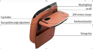 Wholesale Stocks <strong>Car</strong> Back Seat Table with Cup Holder Multifunction <strong>Car</strong> Back Seat <strong>Desk</strong> <strong>for</strong> XPENG G9 (2022-2025) - Product Image 6