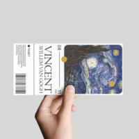 Carte personnalisée en carton imprimée en couleur pour événements, billets d'exposition, cartes de membre, cartes cadeaux pour promotion de musées et clubs