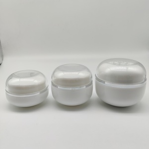 Wide Mouth 100g round flat white opal glass cosmetic jar with bakelite cap