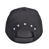 Topi Snapback Hitam Terstruktur Bordir Bendera Elang Aesthetic Athletics Shield untuk Olahraga dan Gym