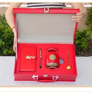 IStapromo Gifts Business Gift Notebook Ceramic <b>Cup</b> Set Enterprise Anniversary Event Executive Enterprise Gift Set - Product Image 2