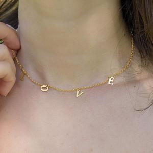 Bijoux de mode Espagnols Charme en Acier Inoxydable Personnalisé Plaqué Or Initial Lettre Pendentif Alphabet Personnalisé Nom Co - Product Image 4