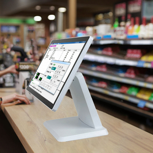 Bianco 17 pollici Full Touch Screen <span class=keywords><strong>POS</strong></span> macchina All-In-One sistema di punti vendita pieghevole registratore di cassa <span class=keywords><strong>Pos</strong></span> Business per negozio al dettaglio - Product Image 3