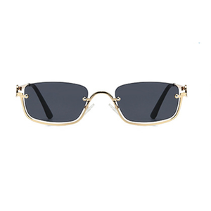 2024 tendance femmes lunettes de <span class=keywords><strong>soleil</strong></span> petit cadre carré nouveau Style moitié inférieure métal vente chaude <span class=keywords><strong>pare</strong></span>-<span class=keywords><strong>soleil</strong></span> diamant visage Rectangle - Product Image 1