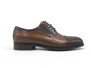 Chaussures habillées Oxford en cuir véritable bicolore pour hommes, à bout pointu, à lacets, pour affaires, bureau, mariage, toutes saisons - Product Image 5