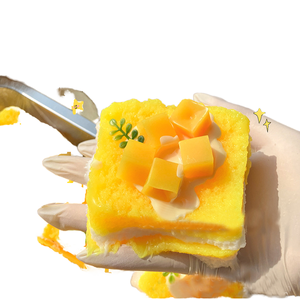 Juguete Blandito de TPR con Forma de Mango y Tostada Gruesa de 8cm, Realista, Nuevo, para Aliviar el Estrés, Regalo para Niñas y Bebés, Tiempo de Relajación - Product Image 1
