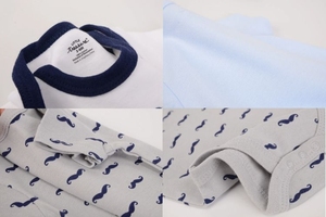 Piccolo Tesoro del Commercio All'ingrosso Vestiti Del Bambino Appena Nato Maniche Corte Pagliaccetto Del Bambino Del Cotone Set con Cravatta - Product Image 4