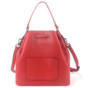 Custom Women Drawstring Bucket Bags for Women PU Leather Shoulder <b>Handbag</b> Casual Tote Bags Vintage Leather. - Product Image 5