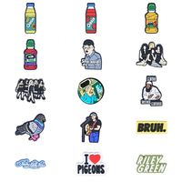 Accessoires pour chaussures en PVC en gros, breloques pour chaussures en PVC, breloques pour chaussures en PVC, décoration de chaussures en PVC, film britannique, Dominicain
